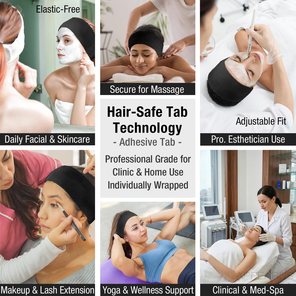 APPEARUS professional-presentation headband enhances guest experience with clean, single-use hygiene.