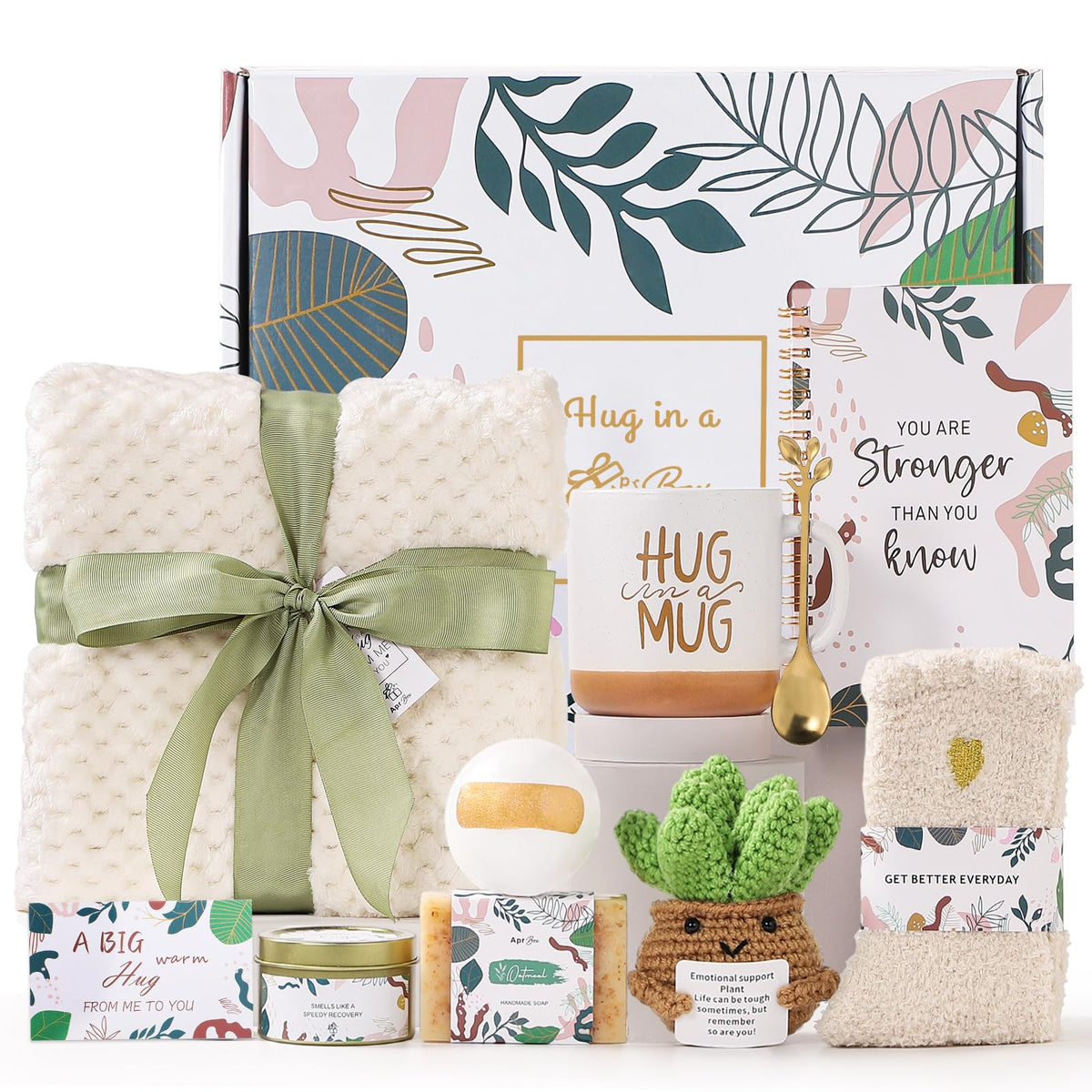 APRBOX Get Well Blanket for cozy recovery moments and warmth