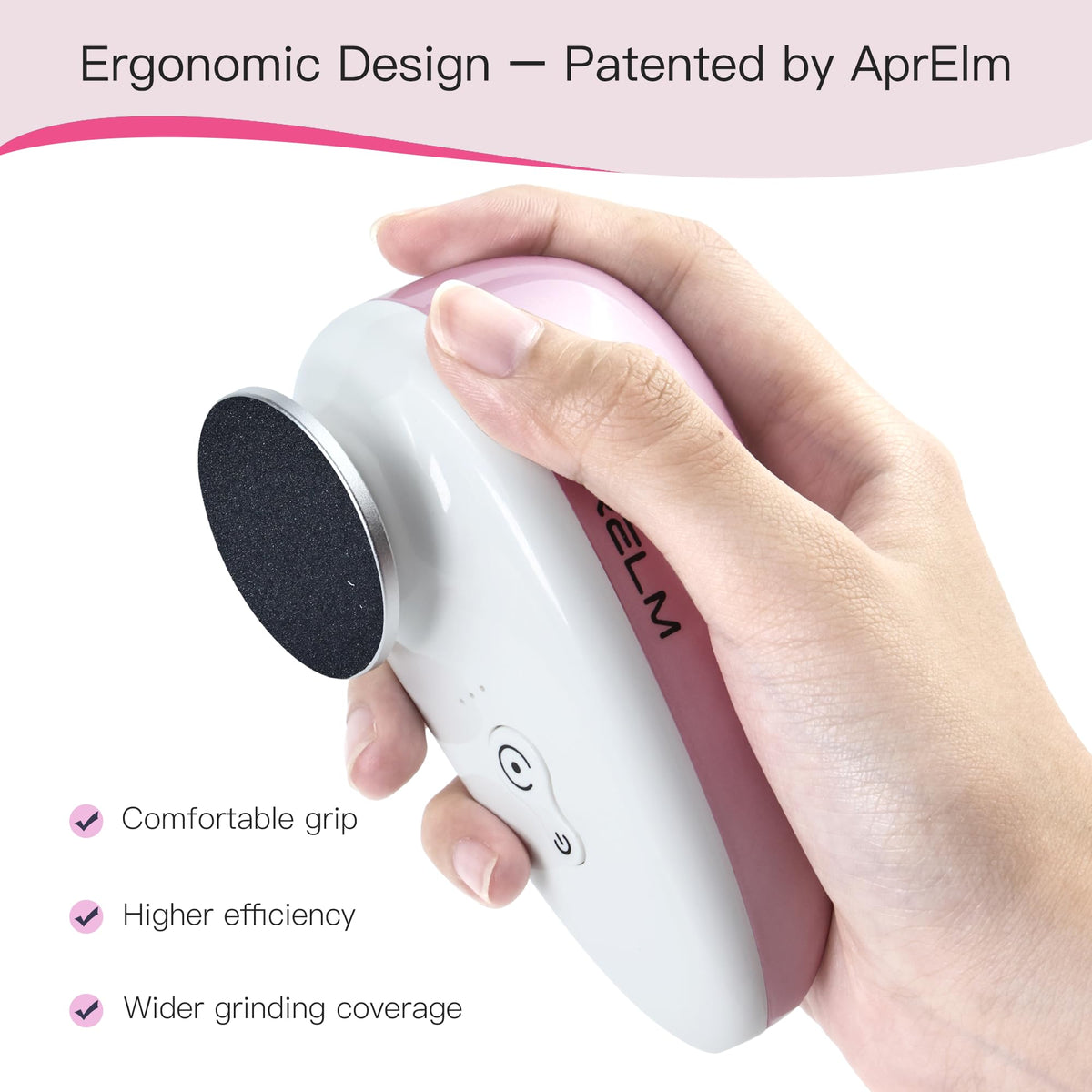 APRELM E5 ergonomic handle design for comfortable foot care at home