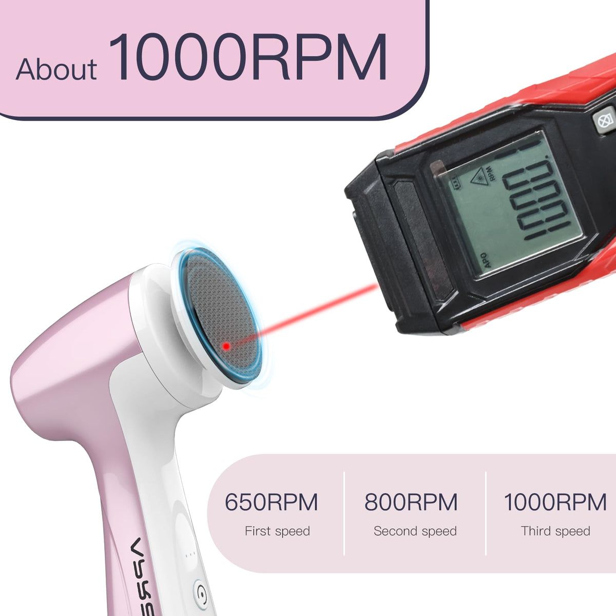 APRELM Ergonomic grip closeup emphasizes comfortable control during use.