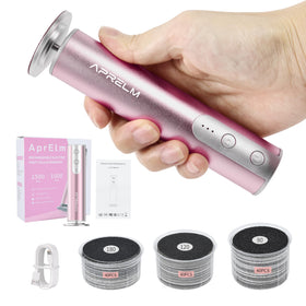 APRELM foot-callus-remover in rose pink for at-home pedicure sessions.