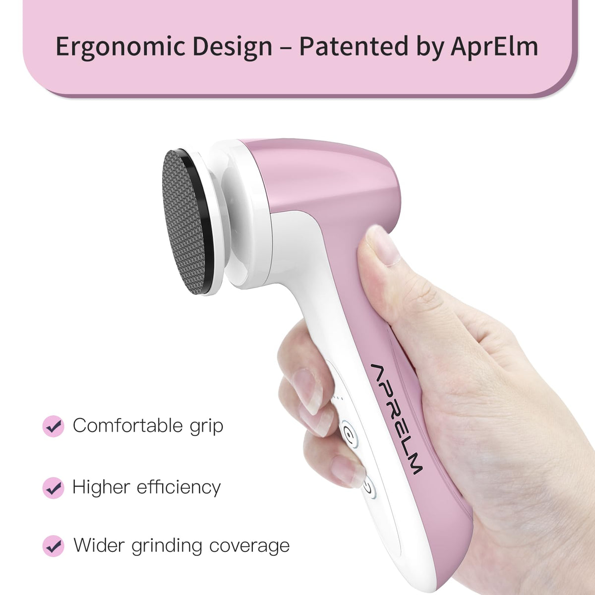 APRELM Glass Head Medium refines hard skin for smoother feet.