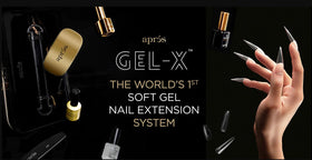 APRES Extend Gel nails ready pose with salon-like shine