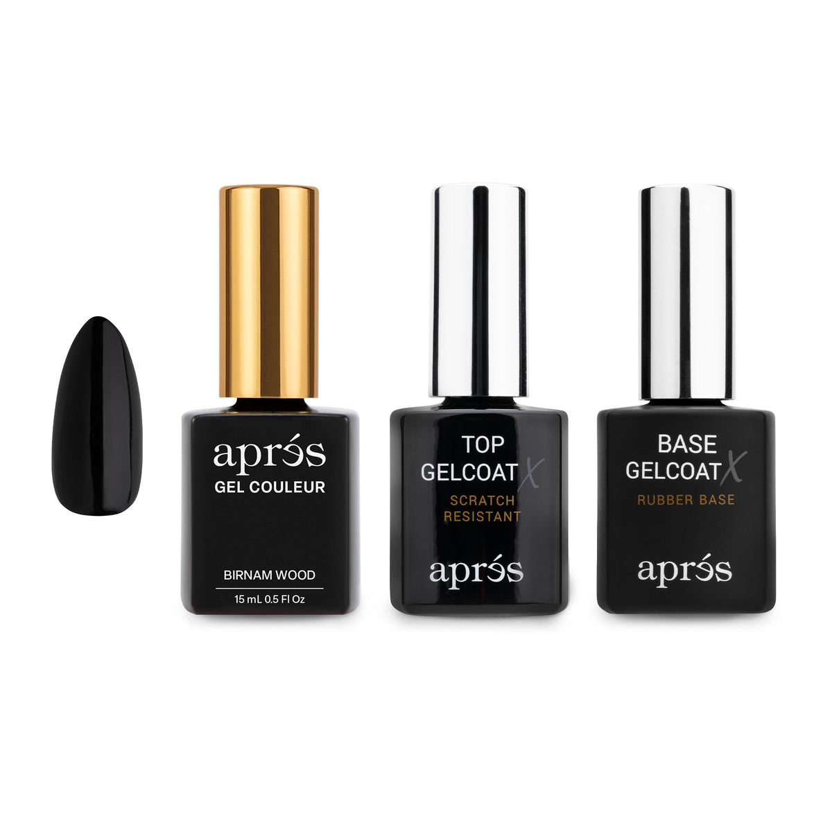 APRÉS Gel Couleur Trio packaging with Birnam Wood for easy manicure setup
