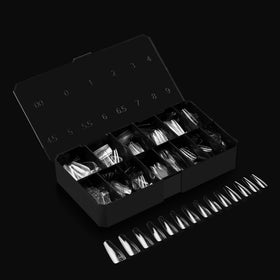 APRES Gel-X box includes 280 soft gel tips across fourteen sizes.