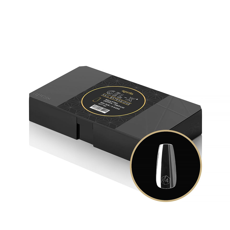 Aprés Gel-X box of tips 500pc offers versatile sizing for a precise fit.