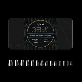 APRÉS Gel-X Coffin Box with tips open, ready for salon-quality sets.