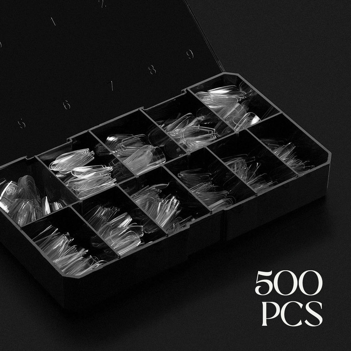 Aprés Gel-X coffin medium tips deliver coffin-shaped nails for a natural look.