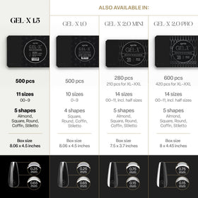 APRÉS Gel-X tips arrive ready for clean application and reduced waste.