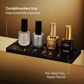 APRÉS Gel-X fast-application tips reduce filing and chair time.
