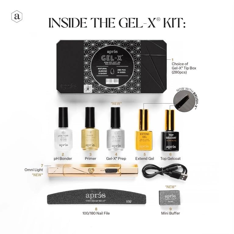 APRÉS Gel-X half sizes streamline sizing and prep for faster results.