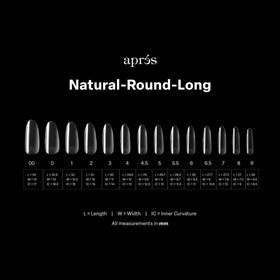 APRÉS Gel-X 6.5 half-size tips for comfortable fit.