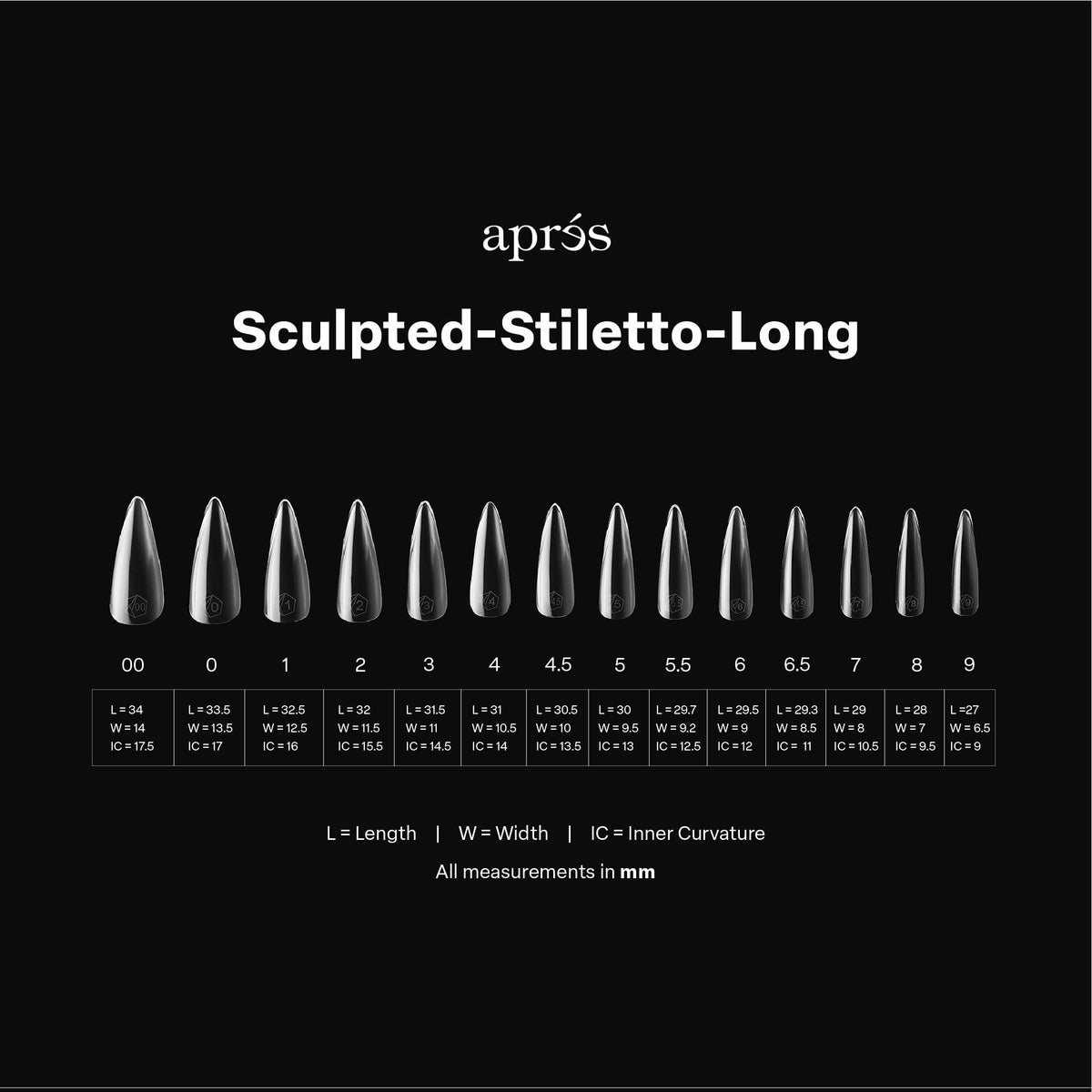 Sculpted line Gel-X tips with high apex and deep C-curve