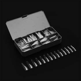 APRÉS Gel-X sculpted stiletto extra-long tips ready for prep
