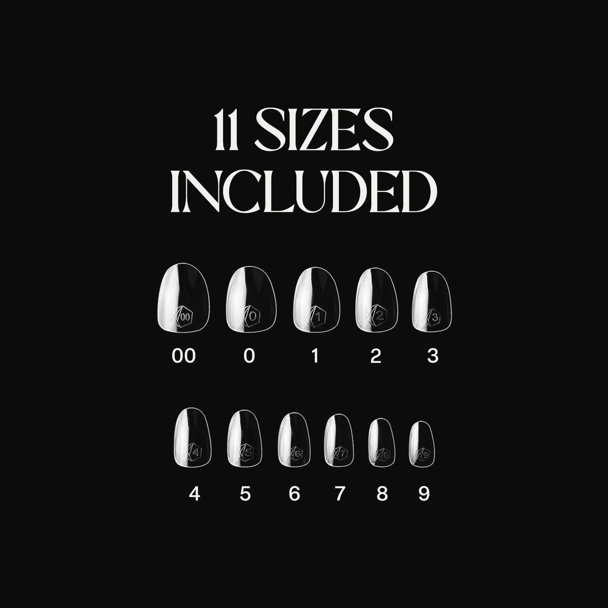 APRES Gel-X tips size 00-9 range enables precise, comfortable nail enhancements.