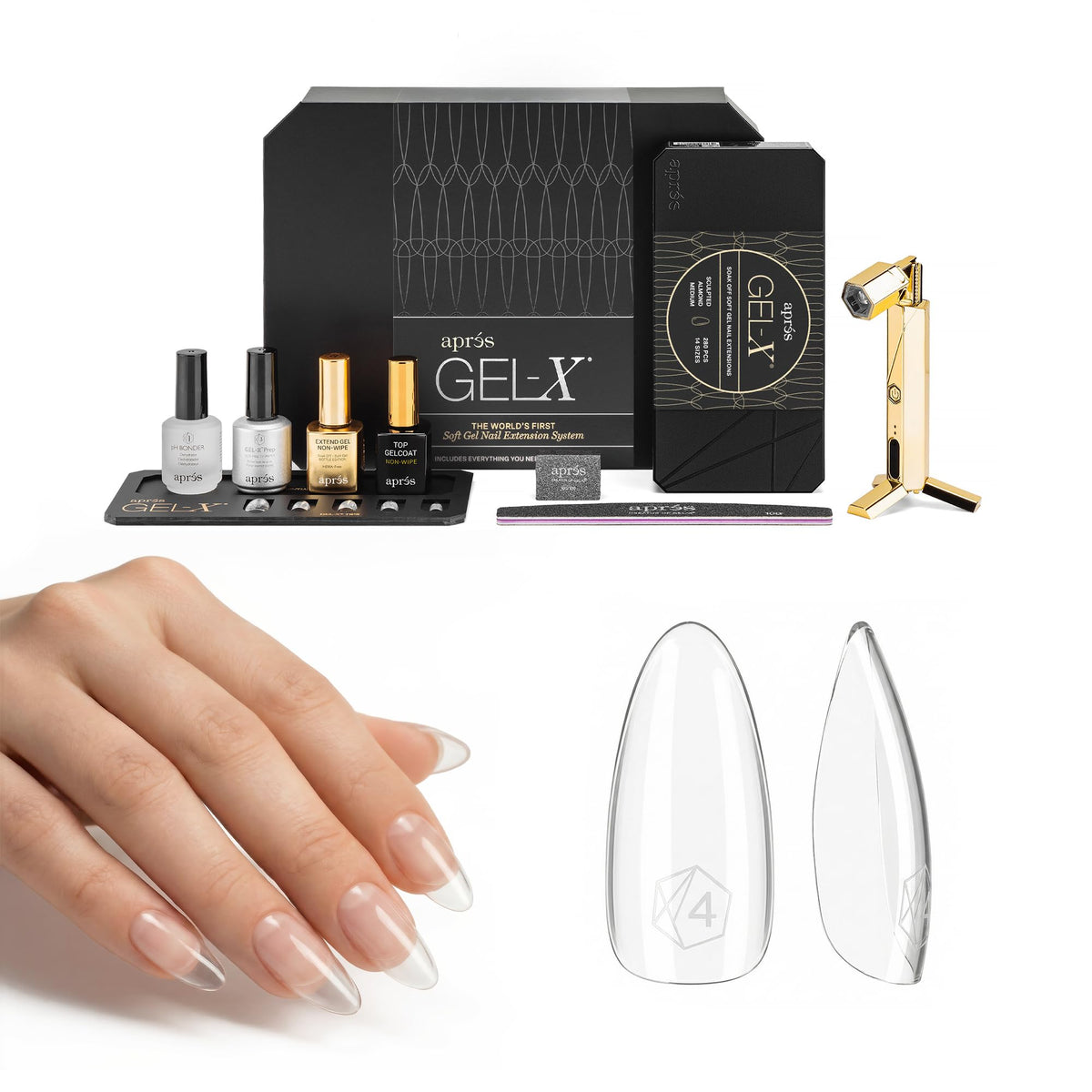 APRÉS Gel-X tips for flawless extensions with fast, precise sizing