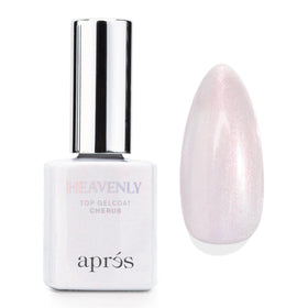 APRÉS Heavenly Top Gelcoat Cherub bottle glimmers for glamorous nails.