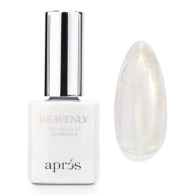 APRES Heavenly Top Gelcoat bottle glow adds a sparkling radiance to nails
