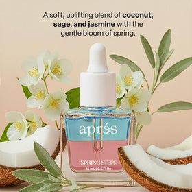 APRÉS Cuticle Serum drop on nail demonstrates quick absorption.