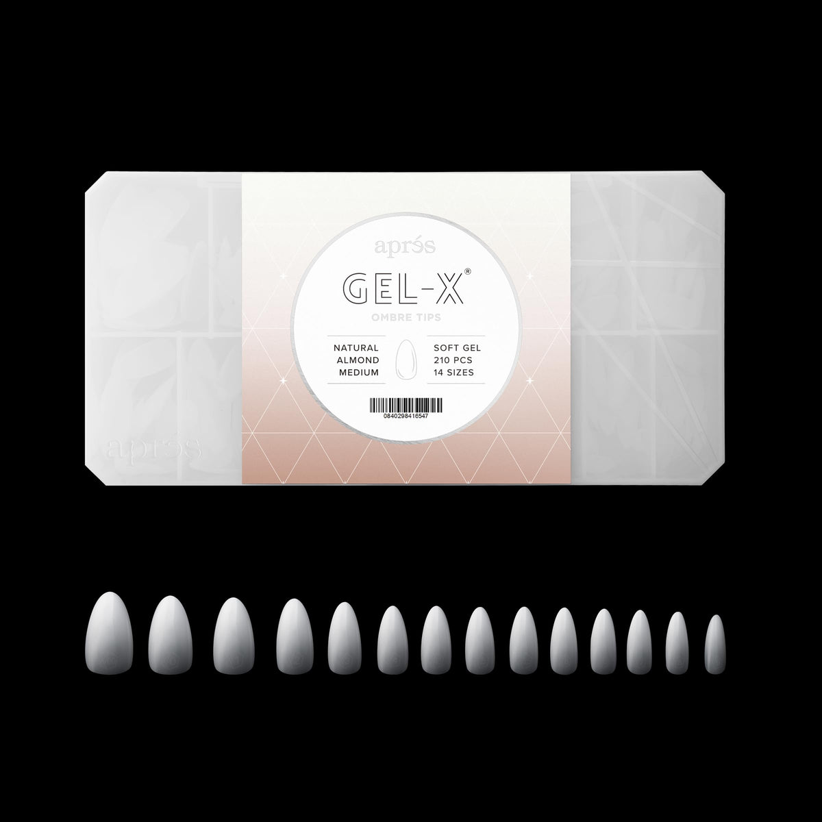 APRÉS Ombre Gel-X 14-sizes half-sizes layout fits every nail