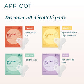 APRICOT LIBERTE DECOLLETE pad cleaning instruction image demonstrates care