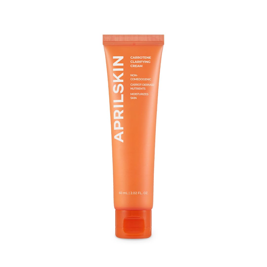 APRILSKIN Carrotene Clarifying Cream bottle for daily hydration on oily, sensitive skin.