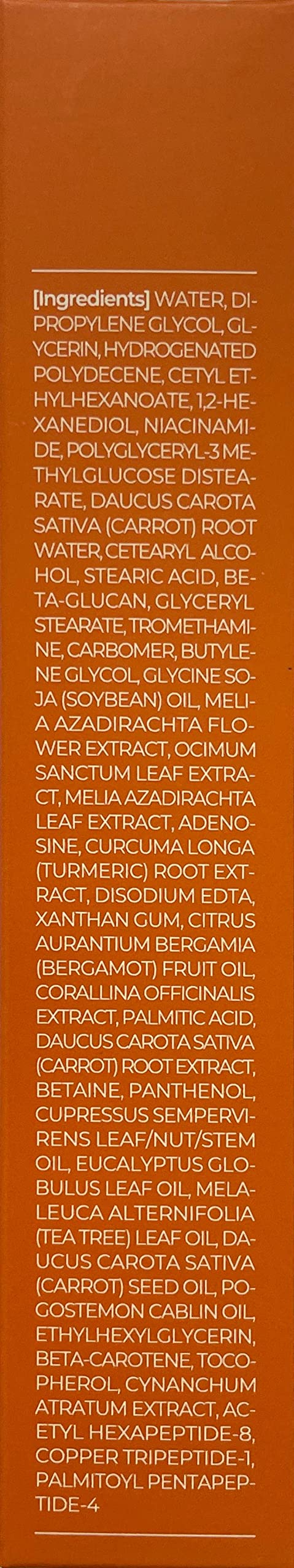 Face with APRILSKIN Carrotene Clarifying Cream as part of a daily routine.