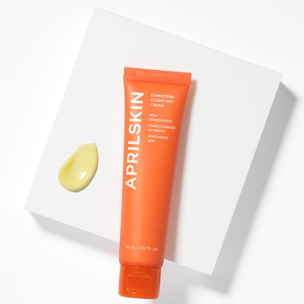 APRILSKIN Carrotene Clarifying Cream jar highlighting fragrance-free formula.