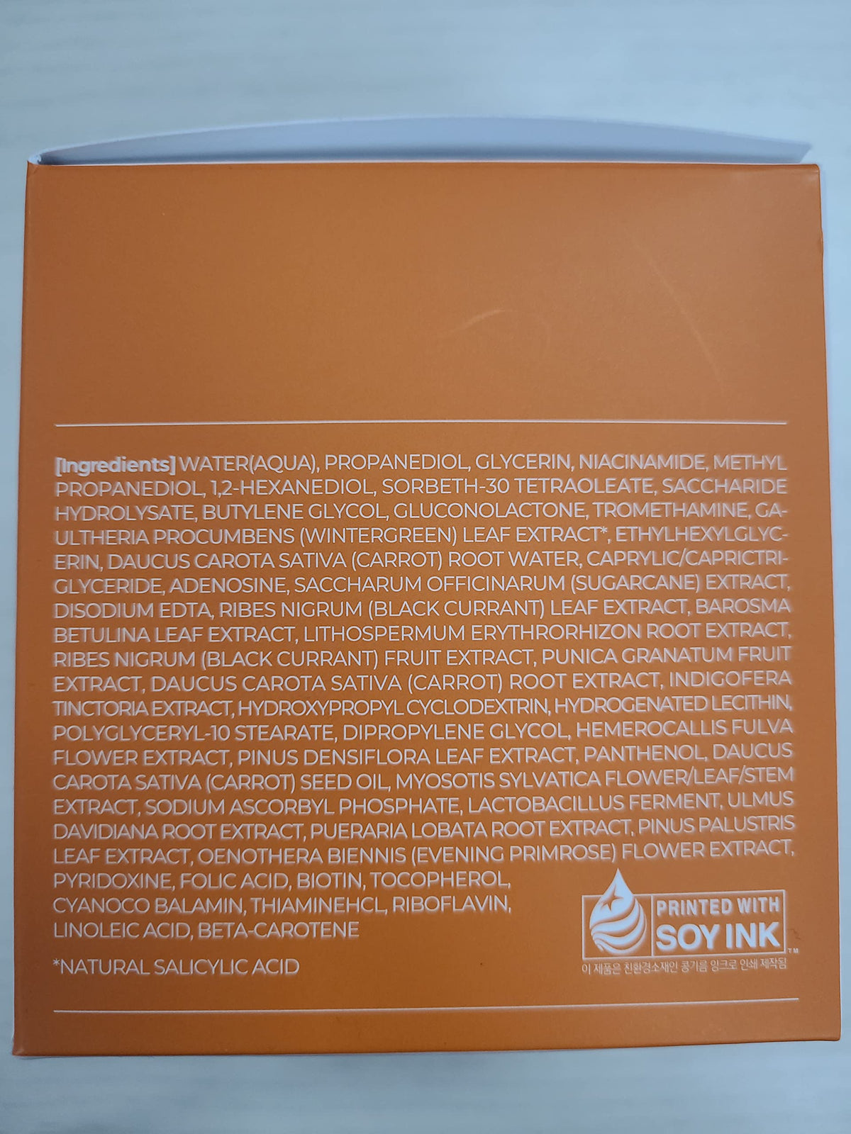 APRILSKIN Carrotene Clarifying Pads beta-carotene ingredient highlight.