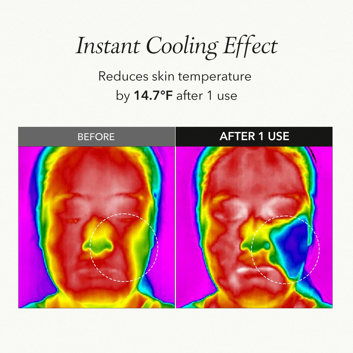APRILSKIN Carrotene IPMP pad illustrating cooling effect on irritated skin
