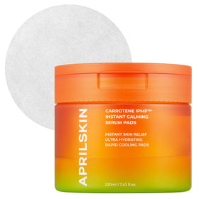 APRILSKIN Carrotene IPMP serum pad close-up showing soothing cooling effect
