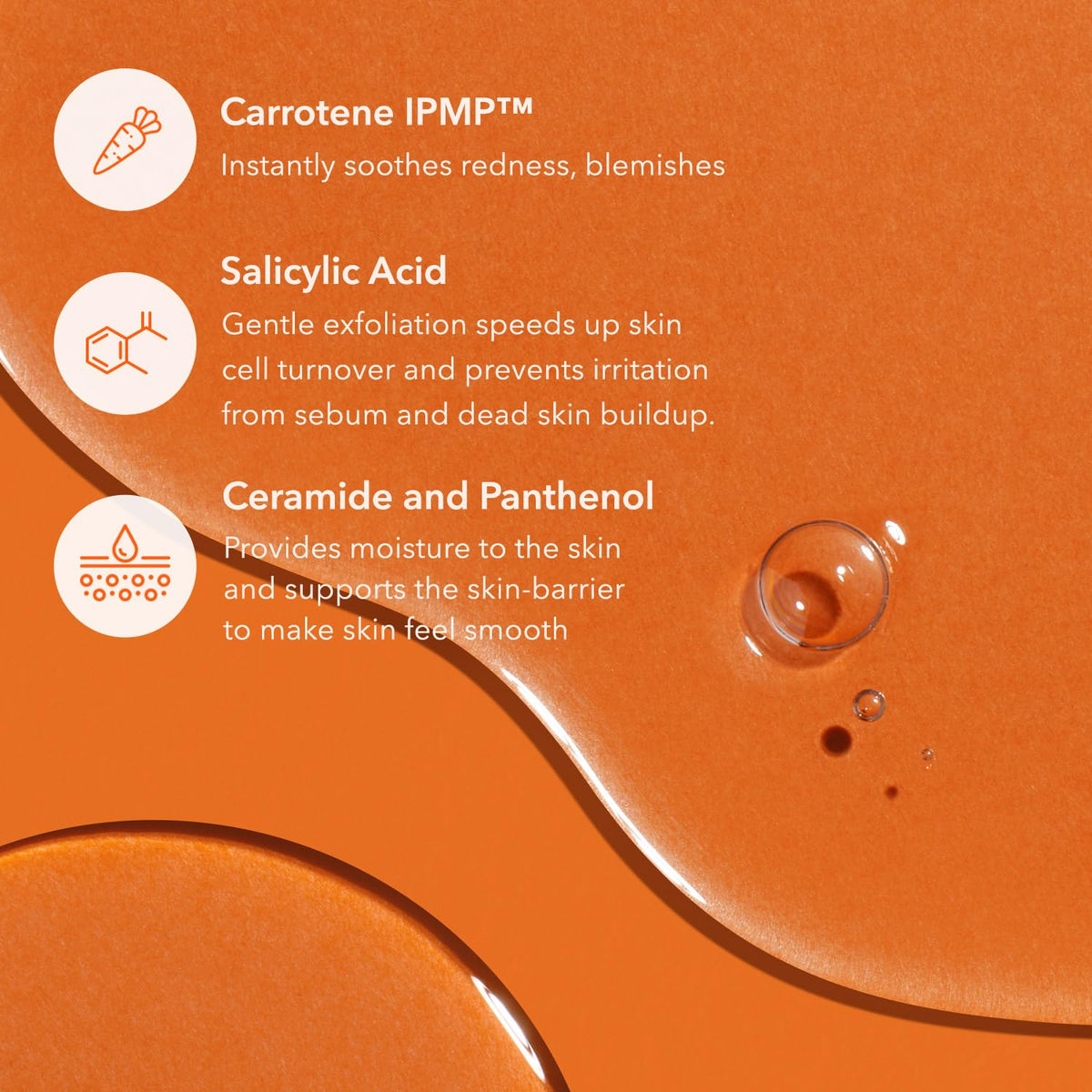 APRILSKIN Carrotene IPMP Exfoliating Body Wash vegan and cruelty-free badge on packaging