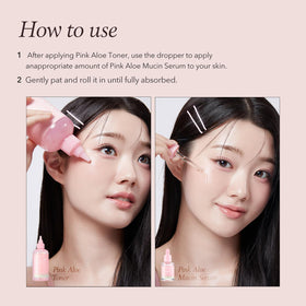 APRILSKIN Pink Aloe Mucin Serum glow finish on skin