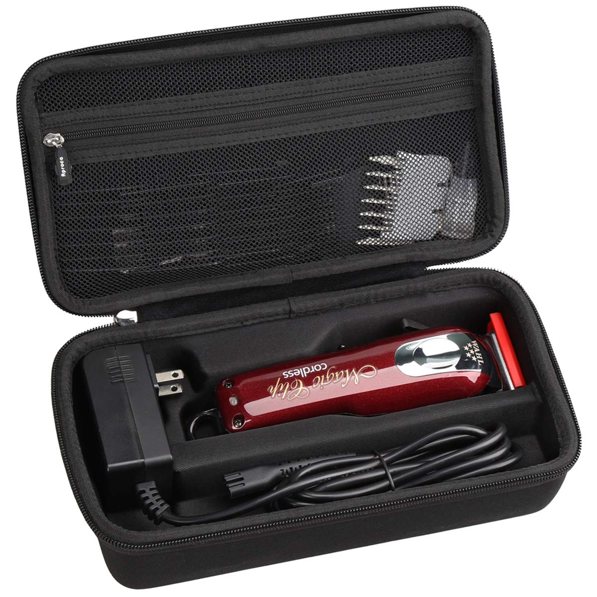 Aproca case for Wahl Magic Clip front view with durable EVA protection for travel.
