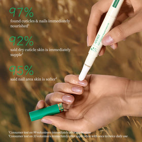 APUREE Cuticle Oil Pen in hand with travel-friendly design.
