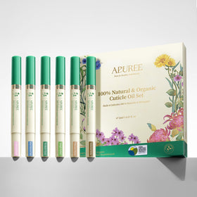 APUREE Cuticle Oil Pen packaging front shows clean, fragrance-free nourishment.