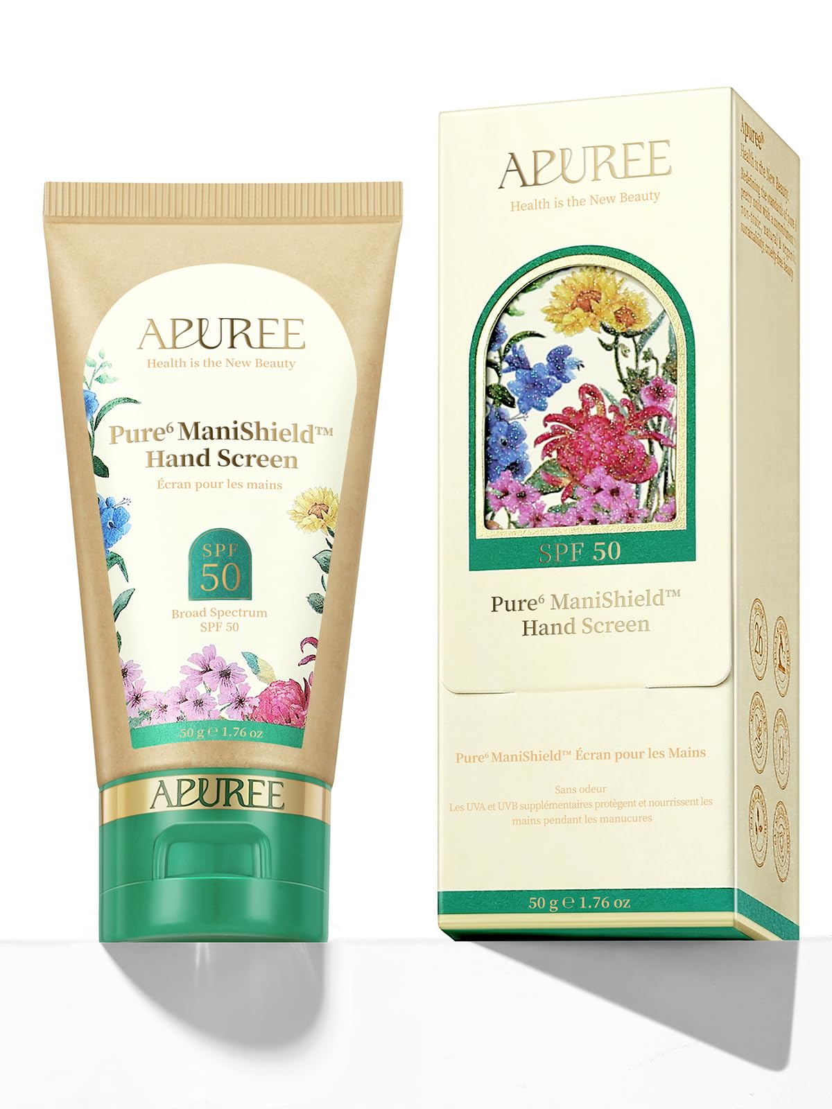 APUREE U V Nail Lamp Hand Screen front view showing sleek, fragrance-free protection