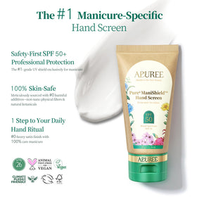 APUREE Hand Screen hydration detail emphasizes deep moisturization