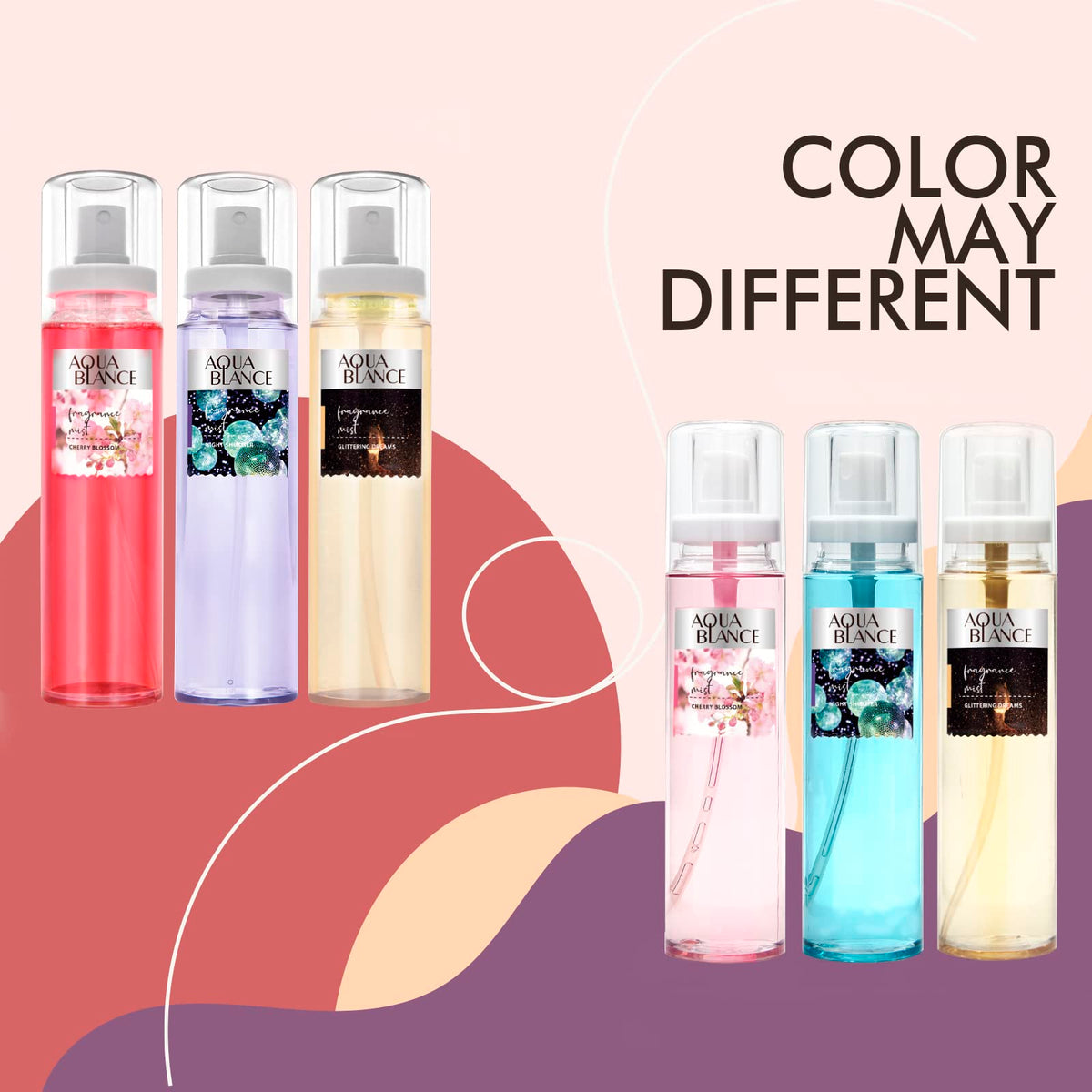 Aqua Blance fragrance mist bottle dispensing a quick boost