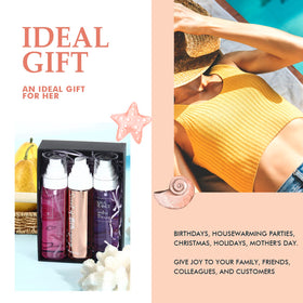 AQUA BLANCE gift set unboxing image highlighting elegant packaging.
