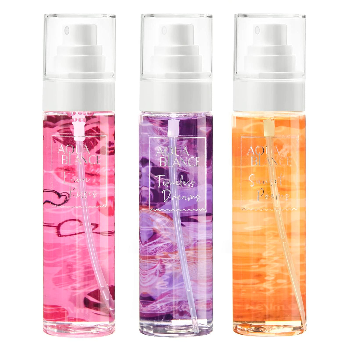 AQUA BLANCE Timeless Dreams bottle for daily fragrance moments.