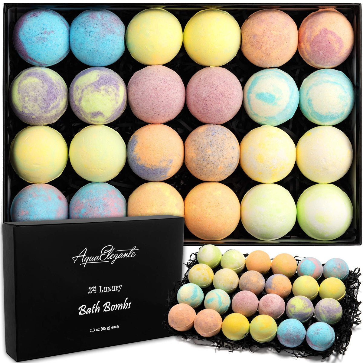 Aqua Elegante gift set 24 bath bombs for a spa-like home experience