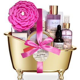 Aqua Elegante spa gift basket exterior packaging, ideal for gifting.