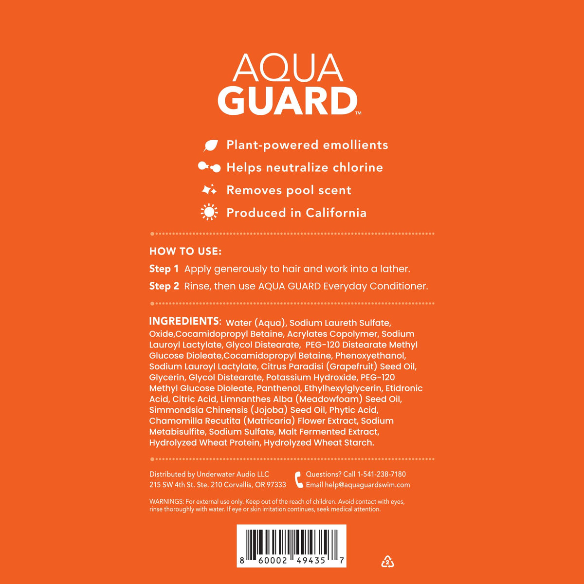 Aqua Guard Clarifying Shampoo after-swim refresh and scent lift.