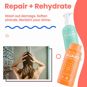 AQUA GUARD Easy Detangler smooths knots with built-in UV protection for sunny days