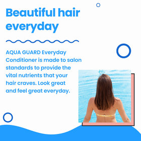 AQUA GUARD Everyday Conditioner label close-up highlighting paraben-free vegan formula