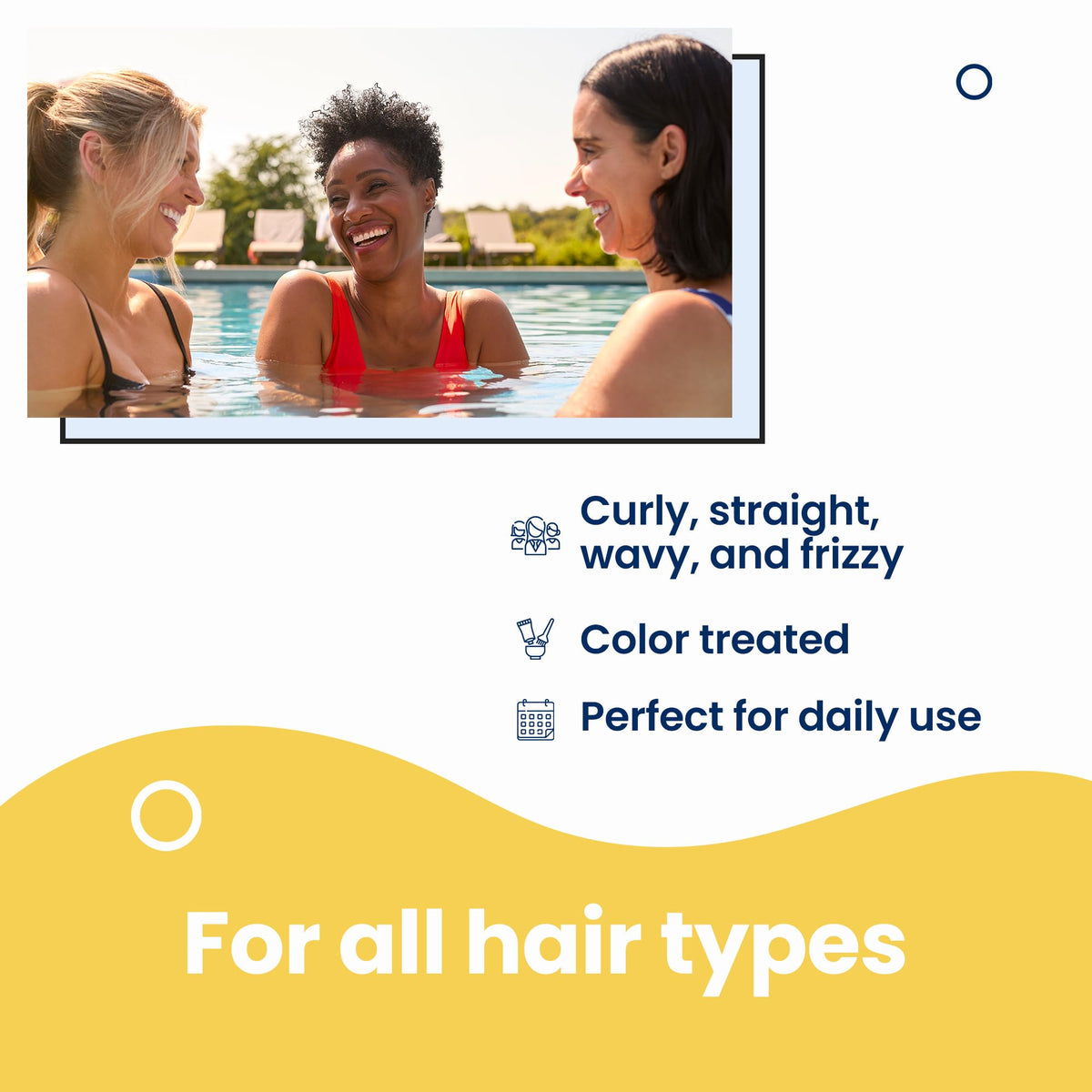 Front label artwork of Aqua Guard Pre-Swim Hair Defense.