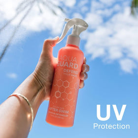 AQUA GUARD after-swim detangler helps hair become smooth and manageable