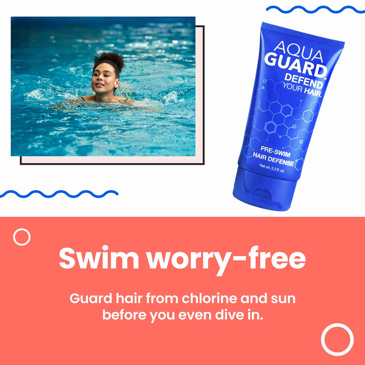 AQUA GUARD Post-Swim Conditioner nourishes hair after chlorine exposure and detangles