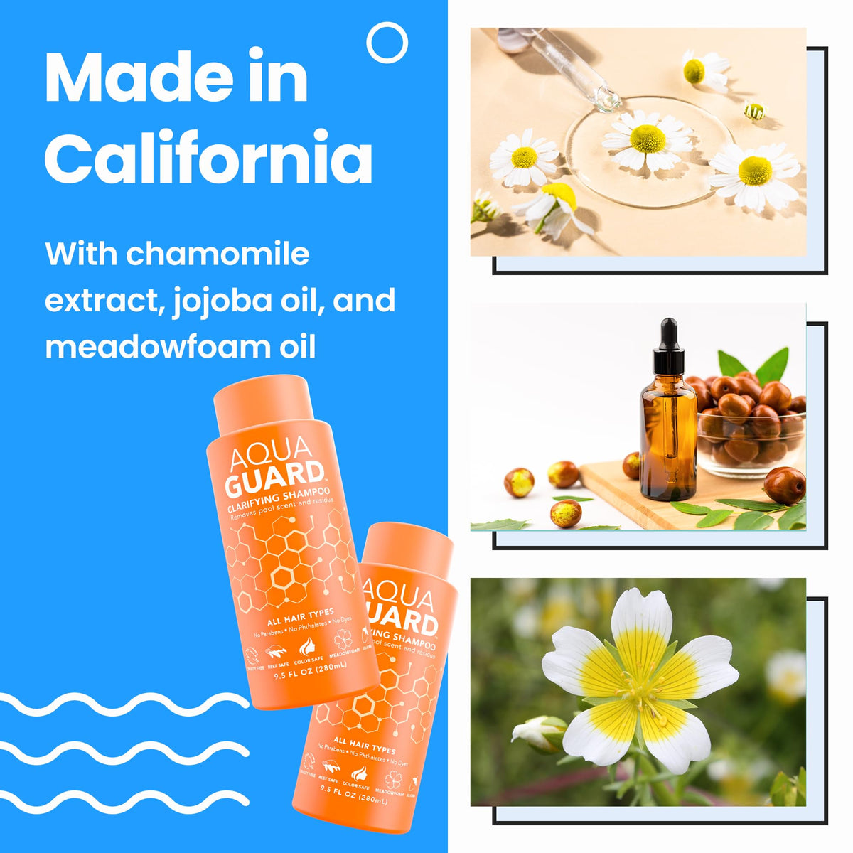 Aqua Guard Pre-Swim Hair Defense bottle to pair with clarifying shampoo.